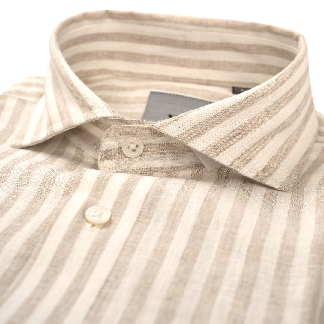 Beige Pure Linen Shirt