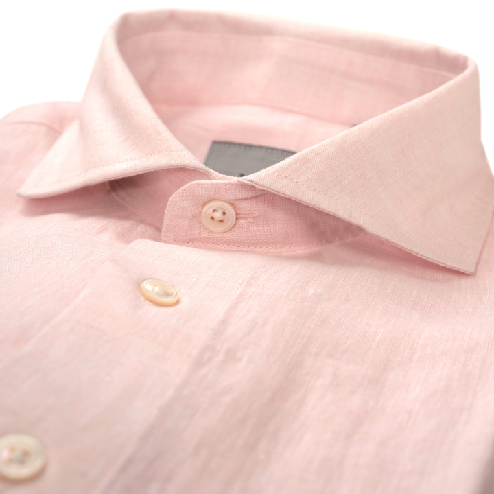 Pink Pure Linen Shirt