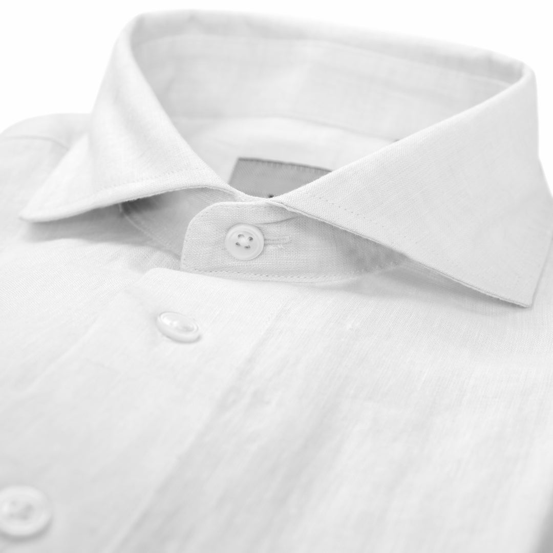 White Pure Linen Shirt