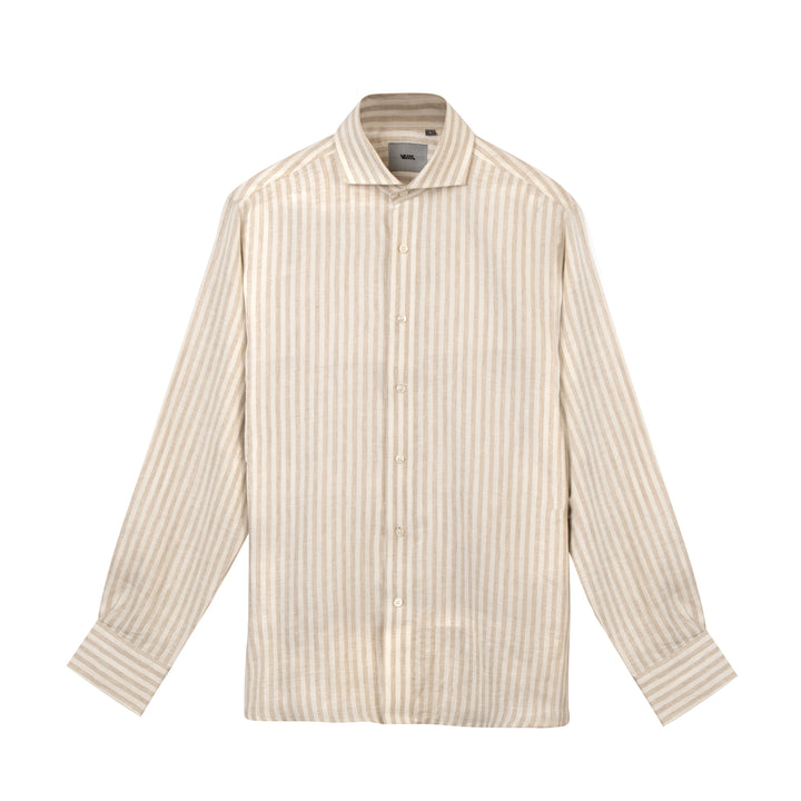 Beige Pure Linen Shirt