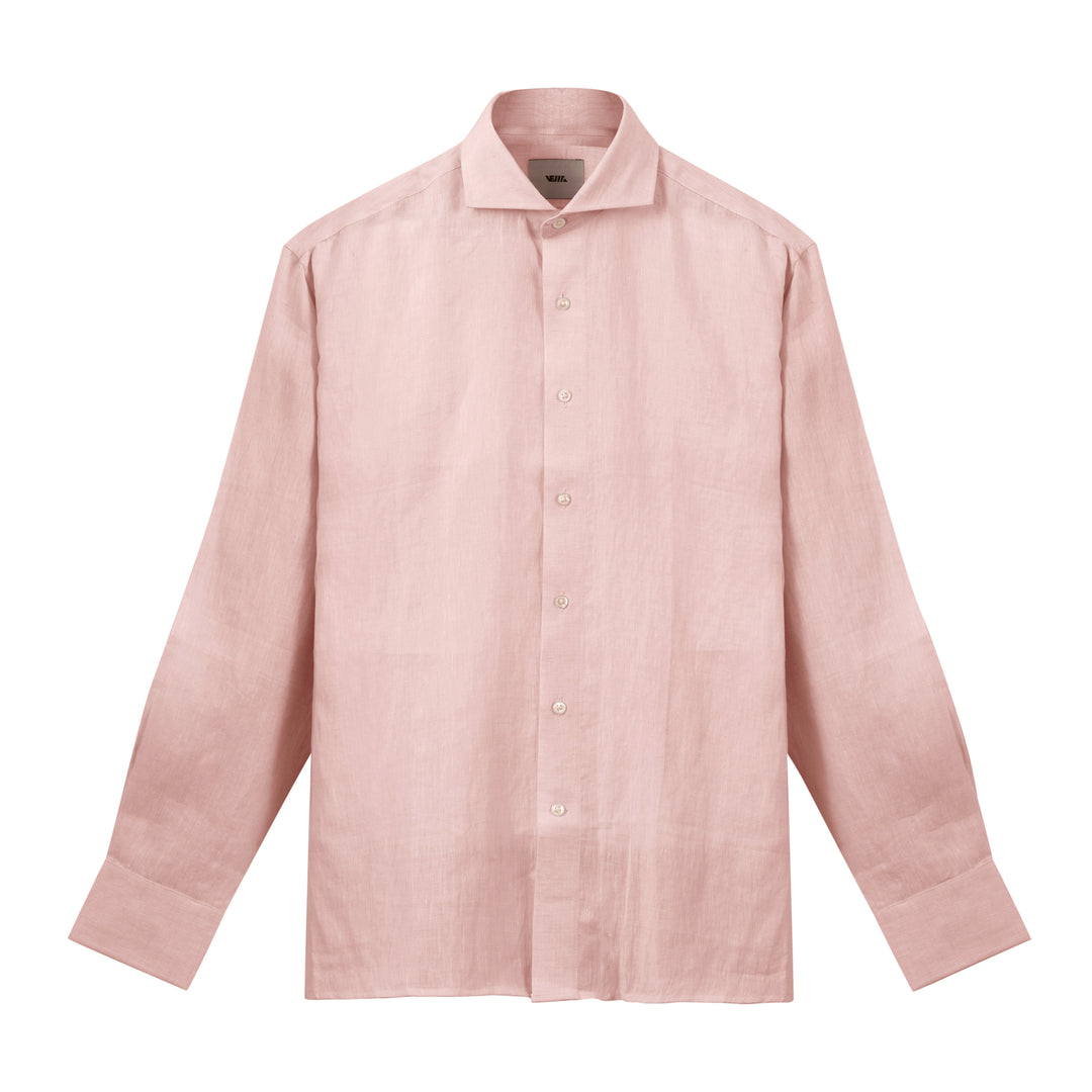 Pink Pure Linen Shirt