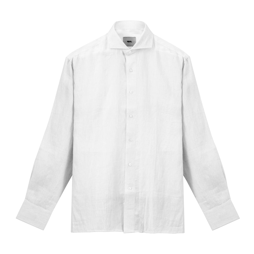 White Pure Linen Shirt