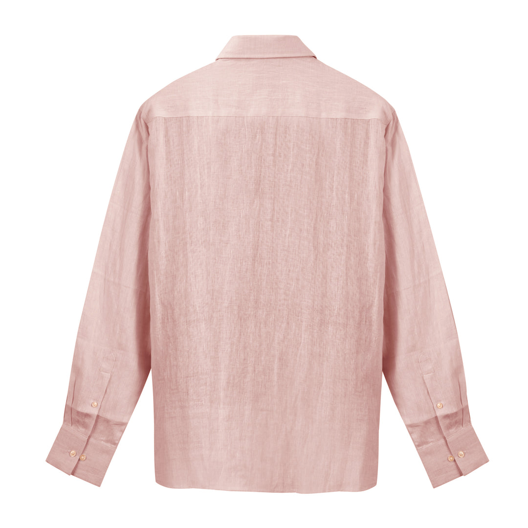 Pink Pure Linen Shirt