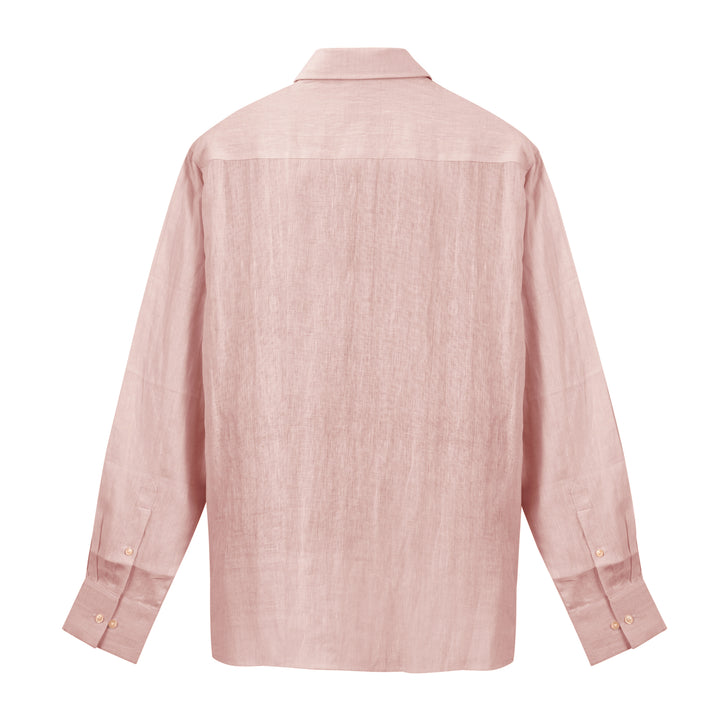 Pink Pure Linen Shirt