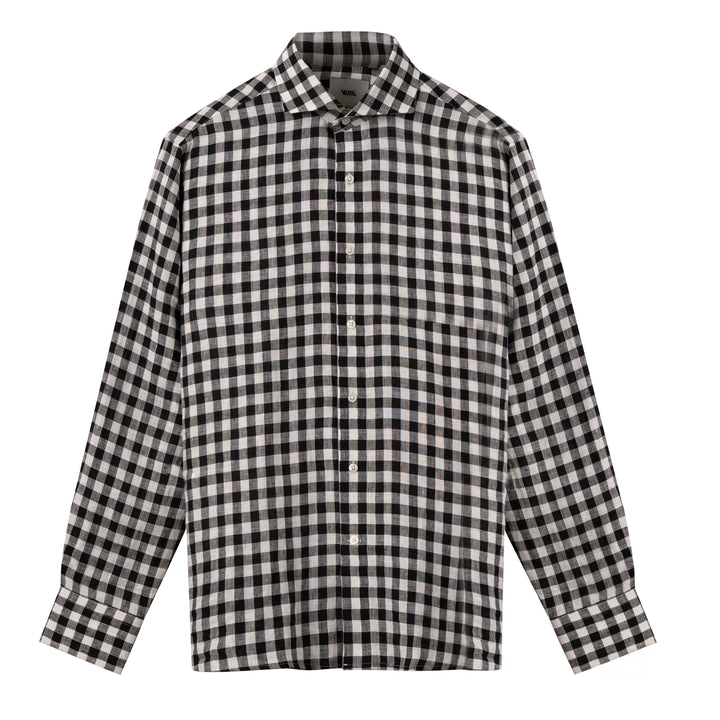 Black and White Pure Linen Shirt