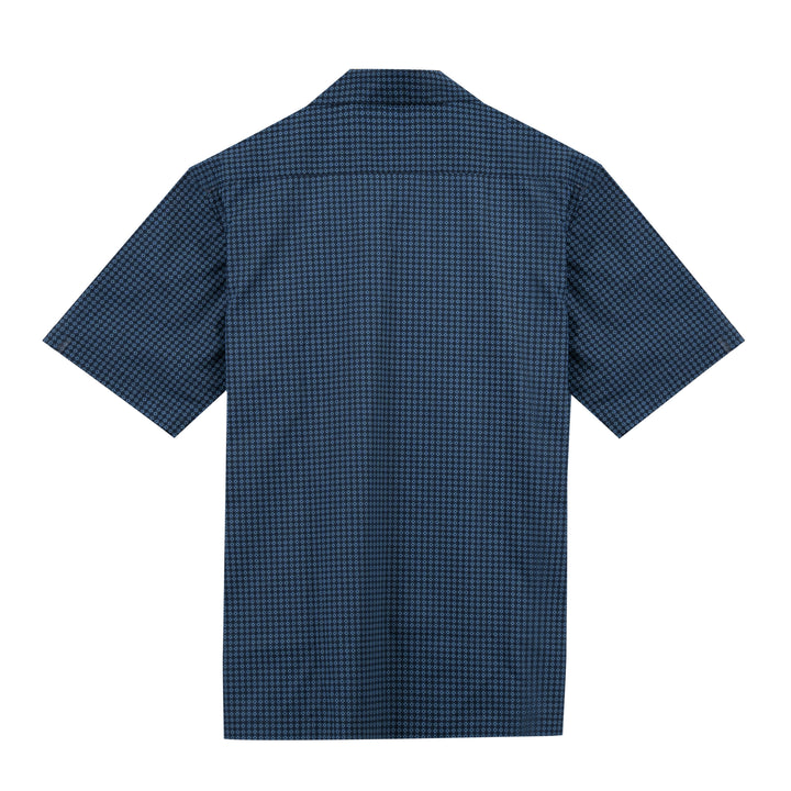 Steel Blue Camp Collar Graphic Shirt & Short set